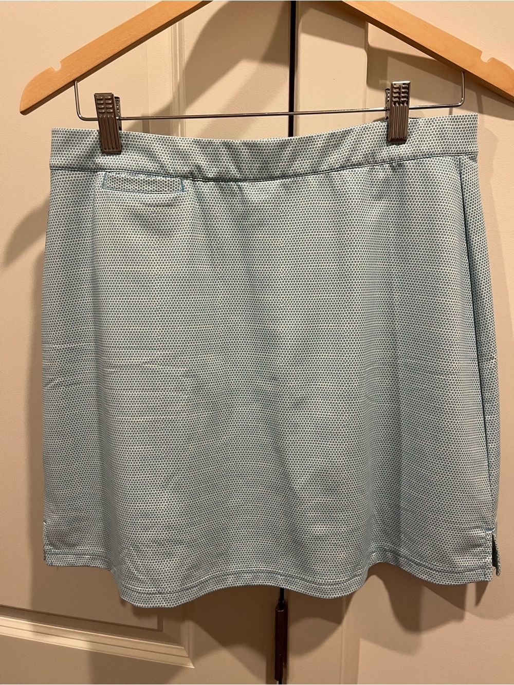 Peter Millar Light Blue mini-dot printed Women's Skirt - Classic A-Line Style